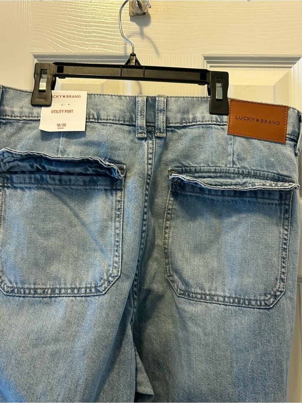 Lucky Brand Light Blue Wide-Leg Jeans with Front Patch Pockets 10/30 - Picture 4 of 5